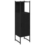 vidaXL Ensemble de mobilier de salle de bain avec étagère 4 Pièces Noir