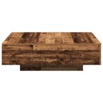 Table basse en vieux bois 100x100x31 cm en bois d'ingénierie