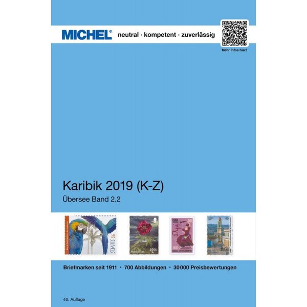 Catalogue de cotation Michel  timbres des iles Caraïbes tome 2 - 2019.