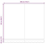 vidaXL Cadre d'auvent Rouge et Blanc 300 x 250 cm