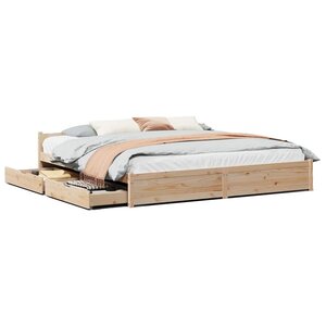vidaXL Cadre de lit sans matelas 200x200 cm bois massif de pin
