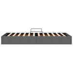 vidaXL Lit de Rangement avec stockage Gris foncé 90 x 190 cm Tissu