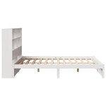 vidaXL Lit bibliothèque sans matelas blanc 160x200 cm bois pin massif
