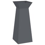 vidaXL Jardinières sur pilier   2 pièces avec bol anthracite  dimensions 40x40x100 cm en acier.