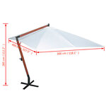 vidaXL Parasol 300 x 400 cm Blanc