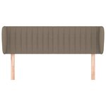 vidaXL Tête de lit avec oreilles Taupe 147x23x78/88 cm Tissu