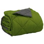 vidaXL Duvet d'été simple Vert et Anthracite 240 x 200 cm Microfibre