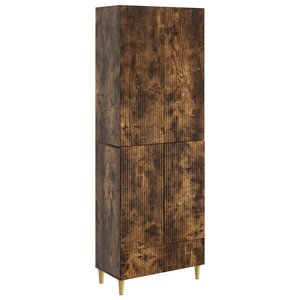vidaXL Ensemble de Meubles 2 Pièces Chêne fumé 66 x 34 5 x 95 cm