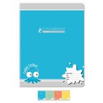 Cahier d'écriture 17x22cm 32P 90g Double Ligne 3/10 Agrafées coloris aléatoires CONQUÉRANT
