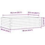 vidaXL Jardinière 90x60x23 cm bois de pin imprégné