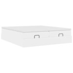 VidaXL Cadre de lit ottoman avec matelas blanc 200x200 cm similicuir