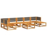 vidaXL Ensemble de canapés de jardin 8 pièces avec coussins en bois d'acacia et corde