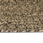 vidaXL Tapis de surface Naturel et noir 200 x 200 cm Jute