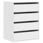 vidaXL Commode d'angle blanc 60x41x76 cm bois d'ingénierie