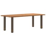 vidaXL Table à manger et bord naturel bois massif chêne rectangulaire