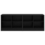 vidaXL Armoire de lit avec étagère 2 Pièces Chêne noir 66 x 33 x 48 cm