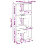 vidaXL Armoire murale chêne sonoma 50x15x100 cm bois d'ingénierie