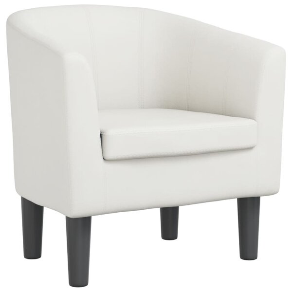 vidaXL Fauteuil blanc similicuir
