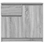 vidaXL Buffet avec tiroir sonoma gris 71x35x65 cm bois d'ingénierie