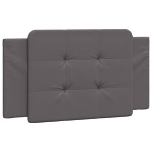 vidaXL Coussin de tête de lit Zadar gris 100 cm similicuir