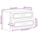 vidaXL Cabinet de chevet Sonoma gris 62 x 34 5 x 44 5 cm