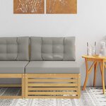 vidaXL Sofa de milieu extérieur Bois d'Acacia Massif Blanc