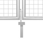 vidaXL Portal de jardin maille argenté 500x175 cm acier galvanisé