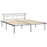 vidaXL Cadre de lit sans matelas gris métal 200x200 cm
