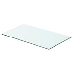 vidaXL Panneau pour étagère Verre transparent 60 x 30 cm
