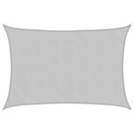 vidaXL Voile d'ombrage gris clair 4x3 m 100  polyester oxford