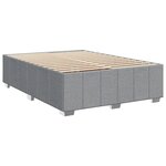 vidaXL Sommier à lattes de lit avec matelas Gris clair 160x200cm Tissu
