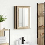 vidaXL Armoire Miroir de Salle de Bain Marron 42 x 12 x 60 cm