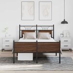 vidaXL Cadre de lit sans matelas chêne marron 120x190 cm