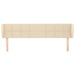 vidaXL Tête de lit avec oreilles Crème 163x23x78/88 cm Tissu