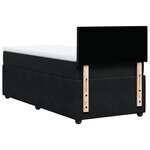 vidaXL Sommier à lattes de lit avec matelas Noir 90x200 cm Velours