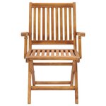 vidaXL Chaises pliables de jardin avec coussins lot de 8 Teck solide