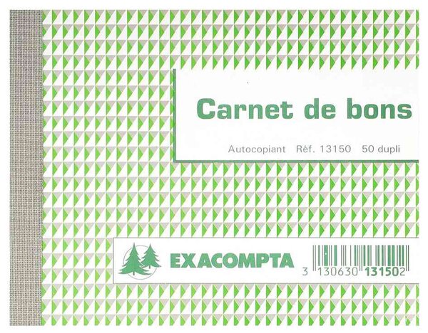 Manifold 'Bon pour' 105 x 135 mm 50 Feuillets Dupli EXACOMPTA