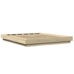 vidaXL Cadre de lit avec lumières LED sans matelas 160x200 cm