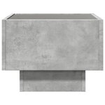 vidaXL Table de chevet avec LED infini gris béton 40x40x30 cm