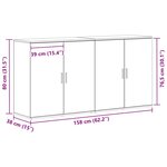 vidaXL Buffets 2 Pièces Chêne noir 79 x 38 x 80 cm Bois d'ingénierie