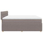 vidaXL Sommier à lattes de lit avec matelas Taupe 200x200 cm Tissu