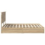 vidaXL Lit de Rangement Chêne Sonoma 150 x 200 cm Bois d'ingénierie