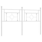 vidaXL Tête de lit métal blanc 160 cm