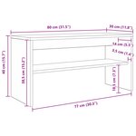 vidaXL Meuble TV Blanc 80 x 30 x 40 cm Bois d'ingénierie