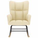 vidaXL Chaise à bascule Crème Tissu