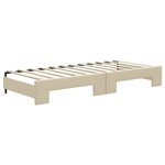 vidaXL Lit de jour avec gigogne et tiroirs sans matelas crème 80x200cm