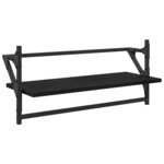 vidaXL Ensemble d'étagères murales 6 Pièces Chêne noir 100 x 25 x 30 cm