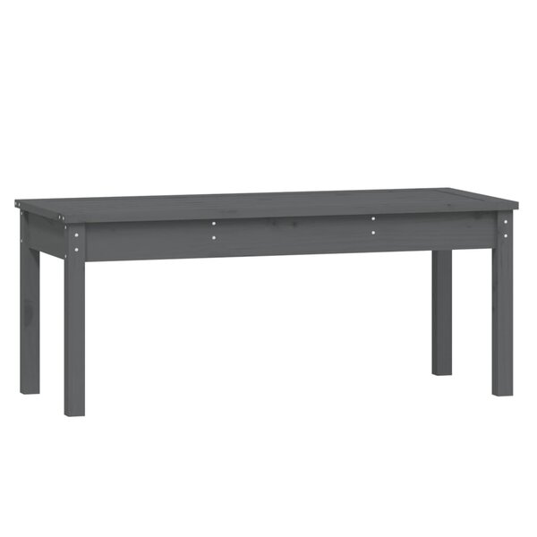 vidaXL Banc de jardin gris 109x44x45 cm bois massif de pin