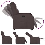 vidaXL Fauteuil inclinable électrique marron foncé tissu