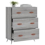 vidaXL Commode sonoma gris 69 5 x 34 x 90 cm bois d'ingénierie